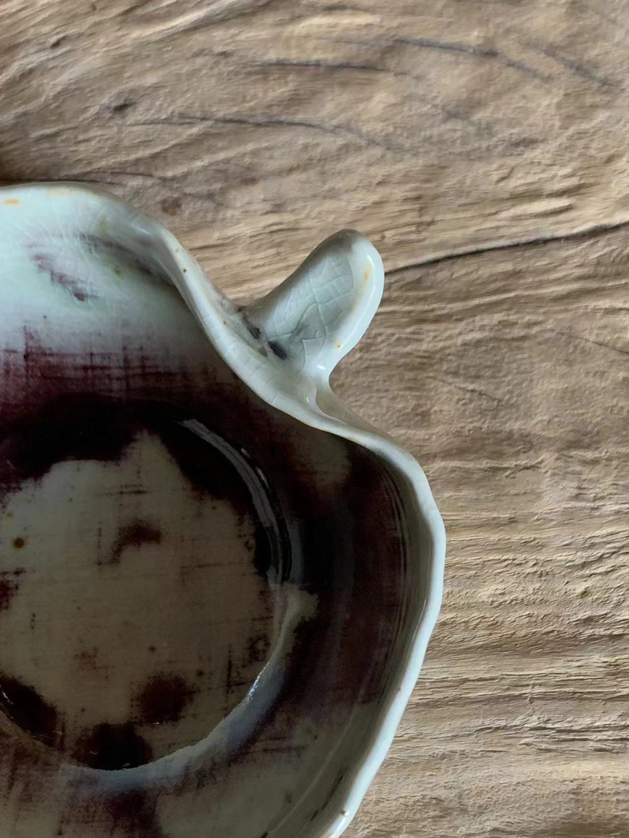 Small Apple-shaped Ceramic Bowl