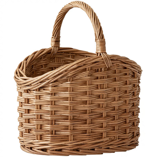 Handmade rattan picnic basket