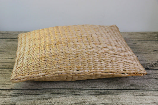 Handmade straw throw pillows