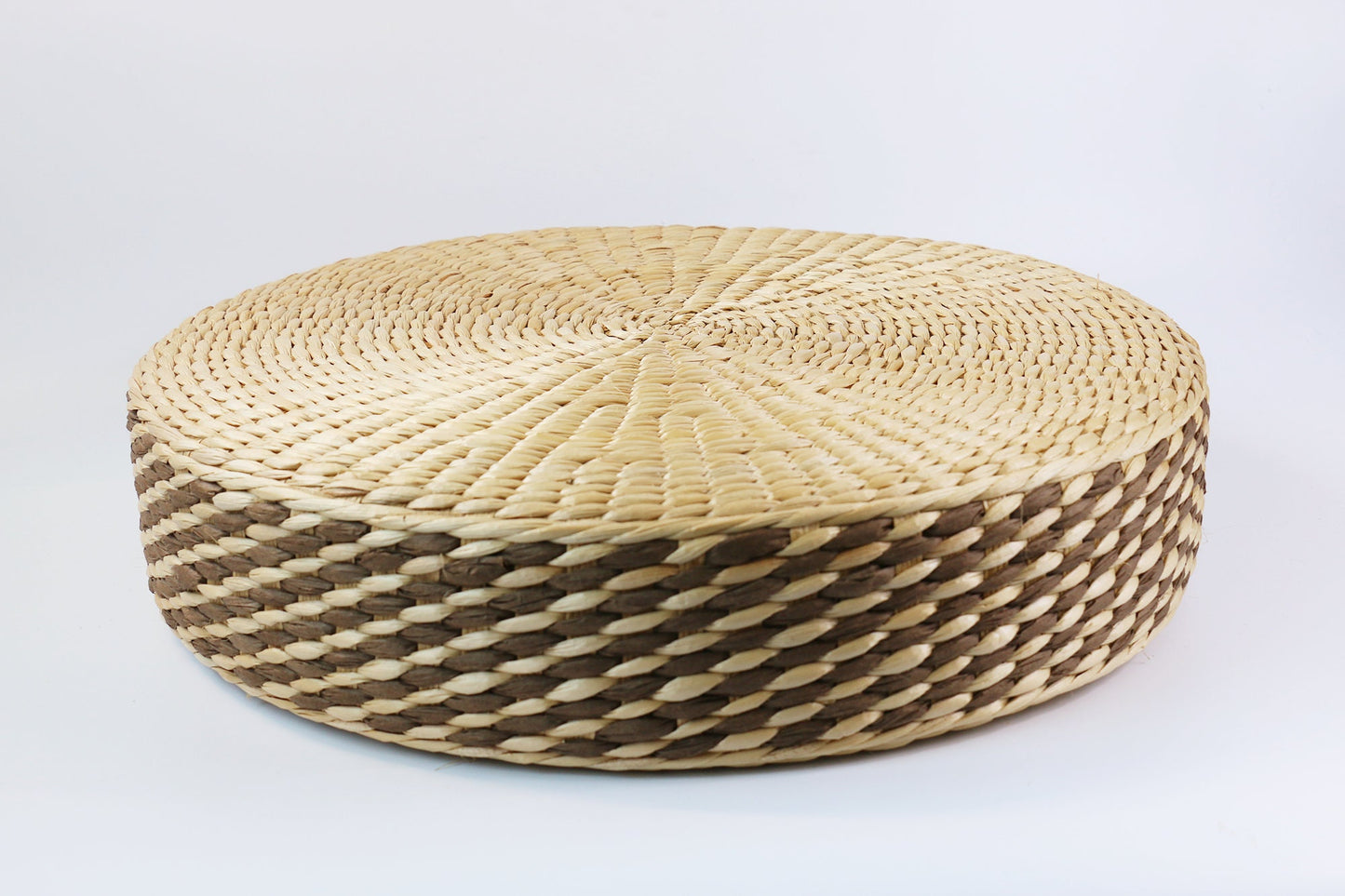 CUSTOM SIZE round Beige brown floor cushions