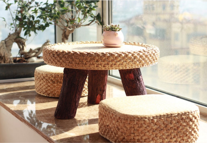 Rustic wood stool