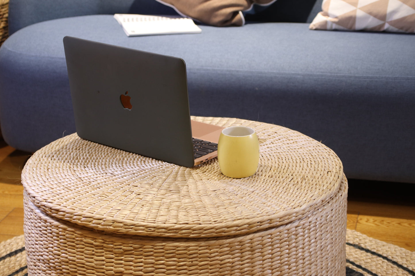 Round storage coffee table