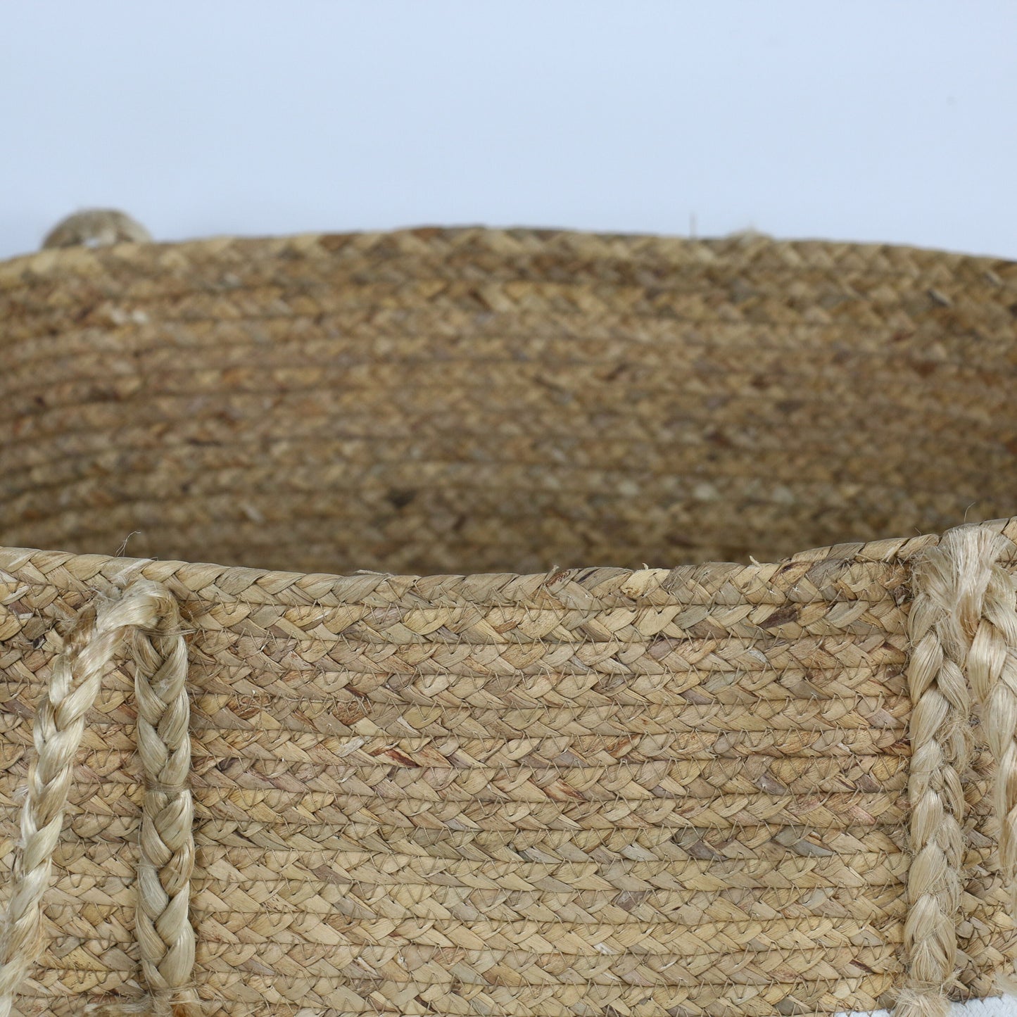 Large strong jute baskets with two jute handles