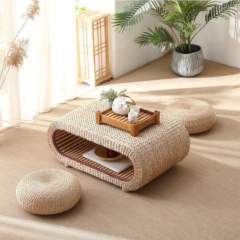 Beige coffee table with small legs