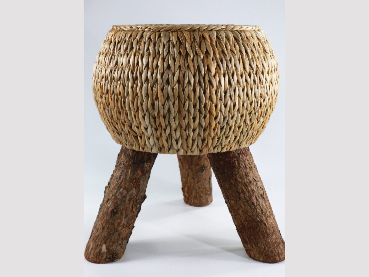 Rustic wood stool