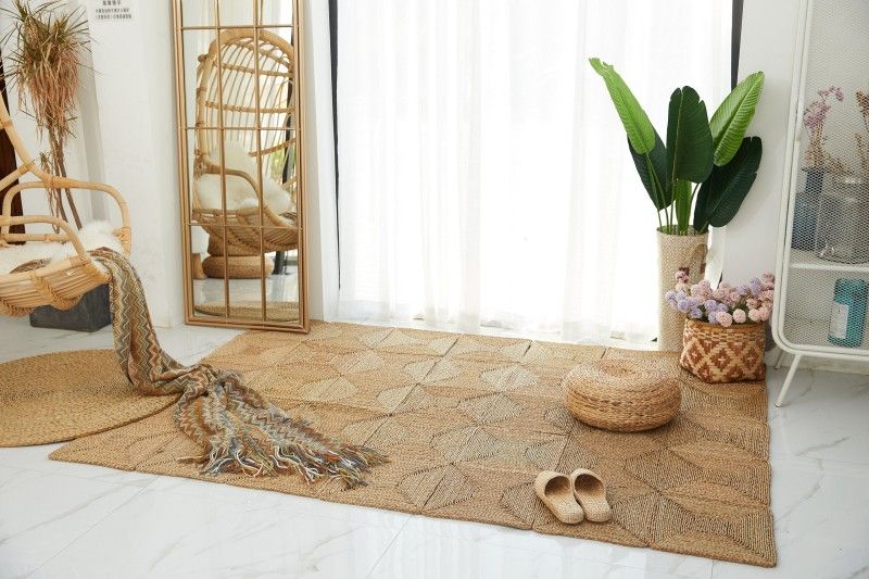 Custom Brown Seagrass Area Rug