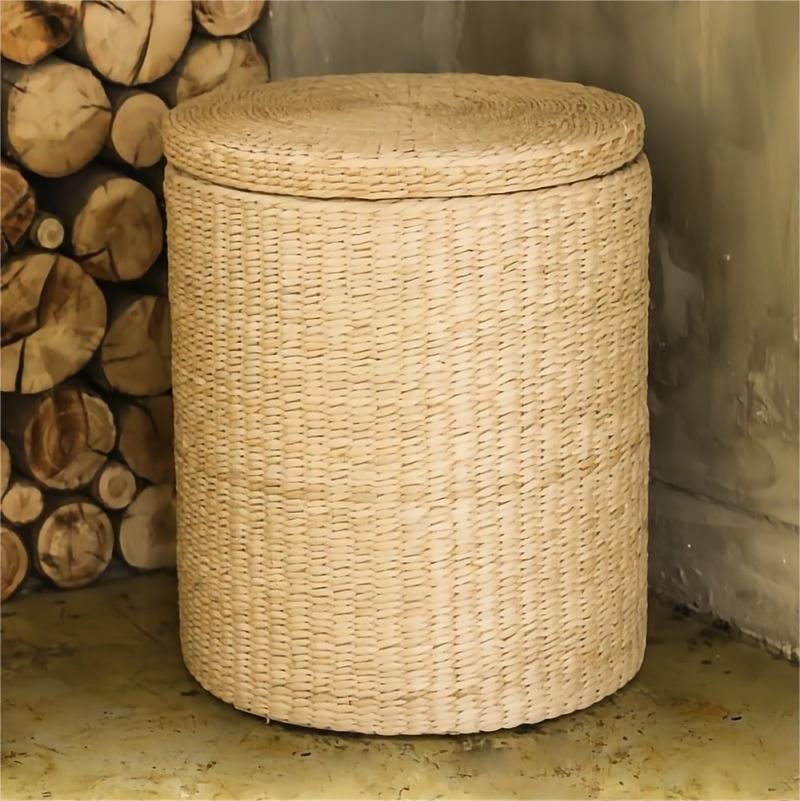 Round Storage Basket With Lid