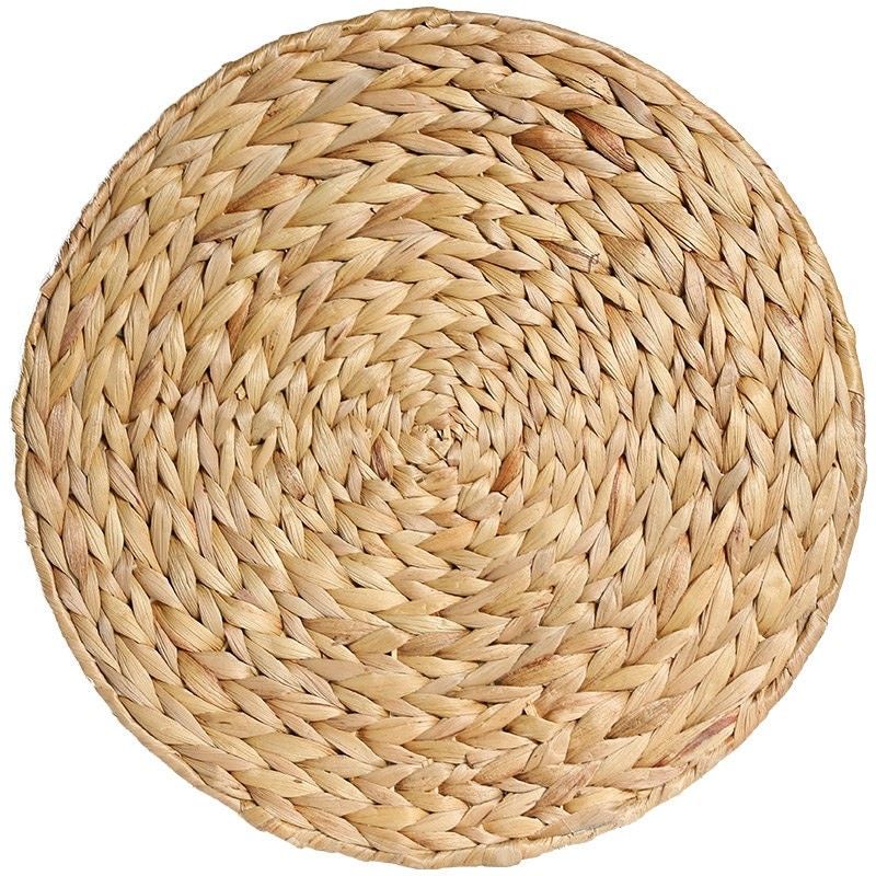 Round Straw Mat With Iron Ring