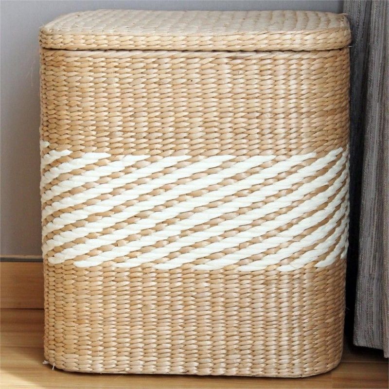 Square Cattail Storage Basket